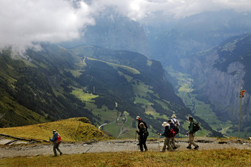 Obraz premium hikers n mtns
