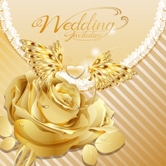 Designing wedding cards Gold Square