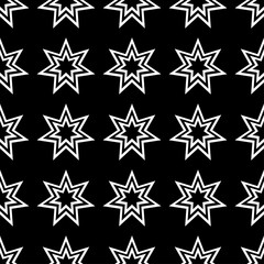 Obraz premium Seamless vector background with decorative stars. Print. Cloth design, wallpaper.