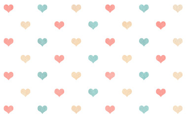 Watercolor hearts on white background.