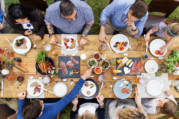 Group Of People Dining Concept - Powered by Adobe