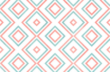 Watercolor geometrical pattern.