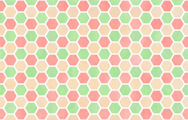 Watercolor geometrical comb pattern.