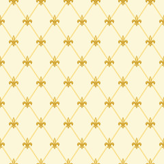 Cute seamless Mardi Gras pattern in trraditional colors © C Design Studio