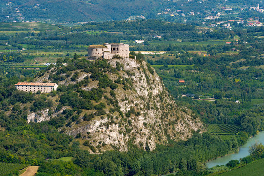 Forte di Rivoli (Rivoli Fort), built by the Austrians in the border protection over the Val d'Adige, Verona Italy
