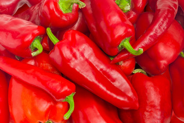 Background of bell pepper and chili