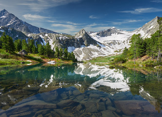 Obraz na płótnie Canvas Beautiful summer landscape, Altai mountains Russia.