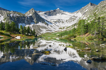 Obraz premium Beautiful summer landscape, Altai mountains Russia.