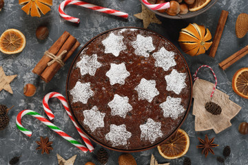 Traditional Christmas fruit cake