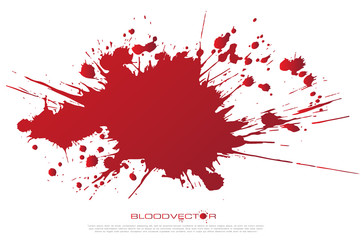 Abstract Blood splatter isolated on White background, vector des