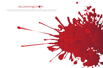 Abstract Blood splatter isolated on White background, vector des