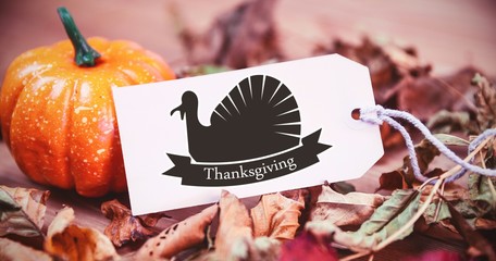 Composite image of silhouette of turkey