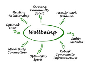 Fototapeta premium Diagram of Wellbeing