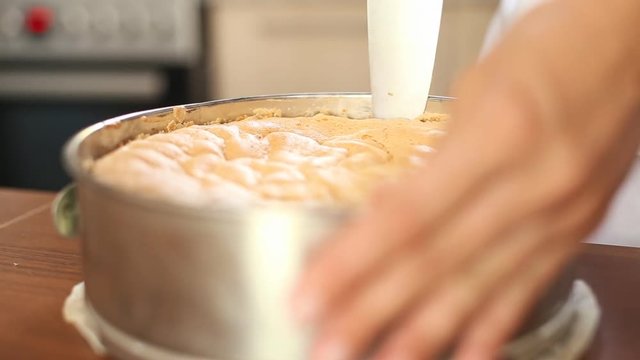 freshly baked cake for the cake