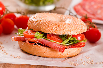 Sesame bagels.
