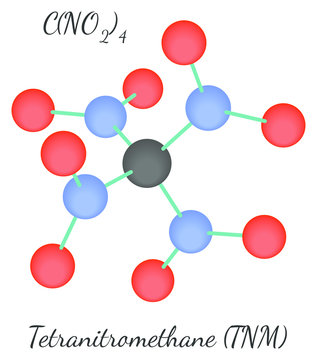 Tetranitromethane CN4O8 molecule