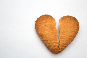 Cookie in the form of broken hearts - symbol of love