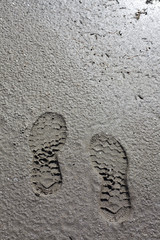 Foot print on mold