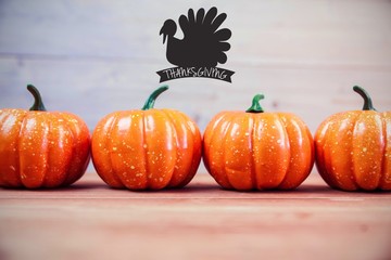 Composite image of silhouette of turkey bird