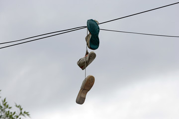 hanging shoes