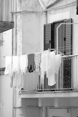 hanging laundry 4 bw