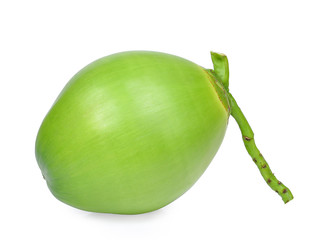 Green coconut isolated on white