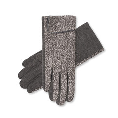 women's gray gloves isolated on white