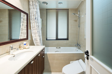 interior of modern bathroom