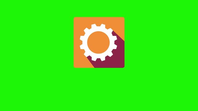 Icon Animation im Flat Design greenscreen