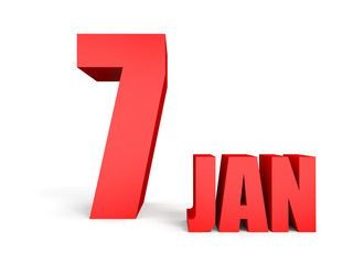January 7. Text on white background.