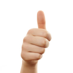 Hand mit Daumen nach oben