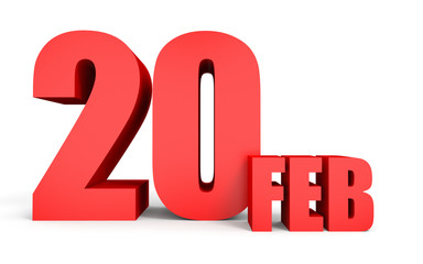 February 20. Text on white background.