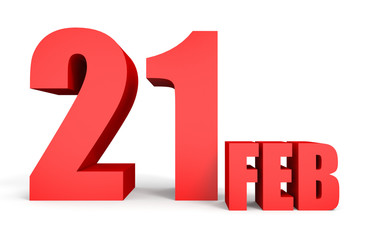 February 21. Text on white background.
