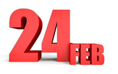 February 24. Text on white background.