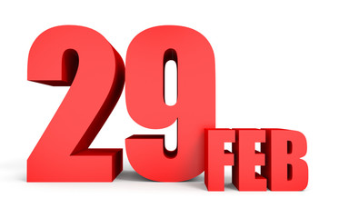 February 29. Text on white background.