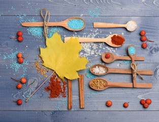 Ingredients for cooking on vintage background