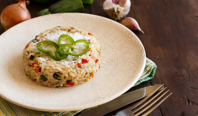 Risotto with vegetables