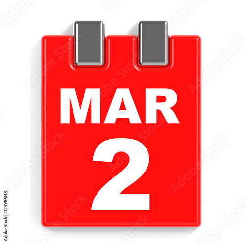  March 2 Calendar On White Background Stock Photo And Royalty free 