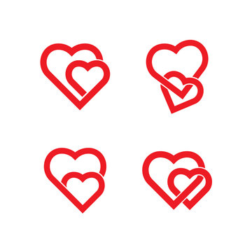 hearts icon set
