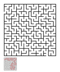 Labyrinth, maze conundrum for kids