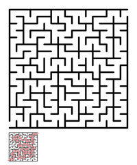 Labyrinth, maze conundrum for kids