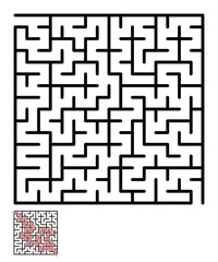 Labyrinth, maze conundrum for kids