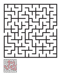 Labyrinth, maze conundrum for kids