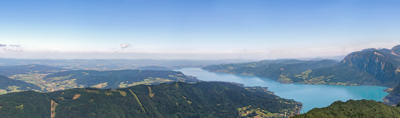 Fototapeta na wymiar View from Schafberg mountain, Austria
