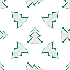 background of green christmas trees