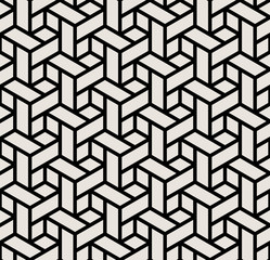 Abstract geometric black and white graphic design print 3d cubes pattern