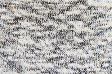 Texture knit gray with white wool. Close