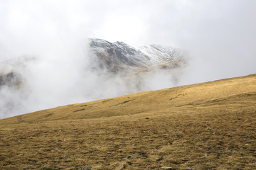 Excursión en la montaña.  Gra de Fajol. Ripollés. Cataluña.