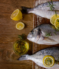 Fresh fish with lemon