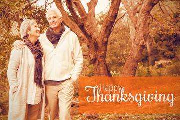 Composite image of thanksgiving greeting text